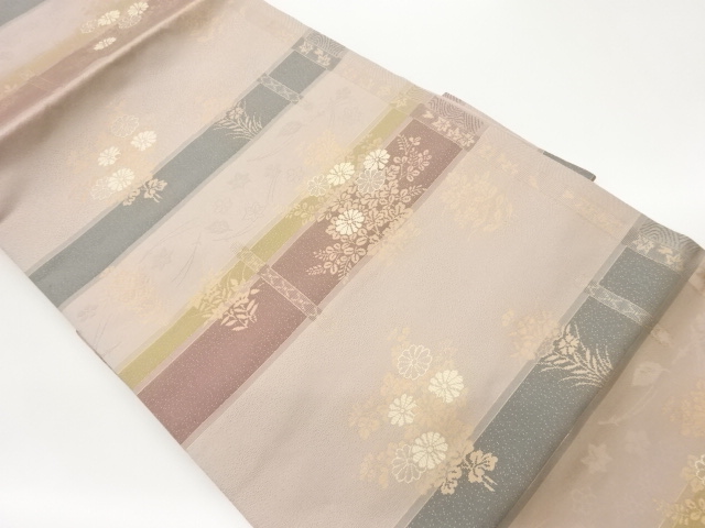 JAPANESE NAGOYA OBI / WOVEN BALLOON FLOWER